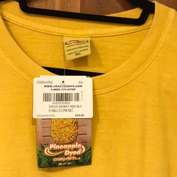 🐠 Women’s Long Tee Shirt - Pineapple Dyed 🐠 - Picture 3 of 4